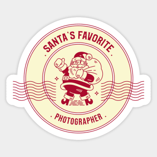 Santa's favorite Photographer Sticker